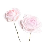3D Papel de Oblea Comestible Rosa para Decoraciones de Pasteles, Juego de 2 piezas, Blanco