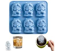 3D Praying Jesus Silicone Ice Cube Mold, Faith-Based Novelty Ice Molds for Cocktails Parties & Religious Celebrations, 6-Cavity Tray for Candy,Chocolate,and Party Treats