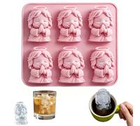 3D Praying Jesus Silicone Ice Cube Mold, Faith-Based Novelty Ice Molds for Cocktails Parties & Religious Celebrations, 6-Cavity Tray for Candy,Chocolate,and Party Treats