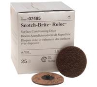 3M 7485 - Disco de acondicionamiento de superficie gruesa Roloc de 3 pulgadas, color marrón (07485)