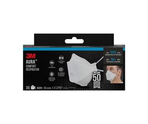 3m aura pack de 3 mascarillas para particulas ffp2 - desechable - sin