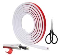 3M Canal de Cable Flexible, PVC,15mmx 10mm, Incluye Tijeras, Resistente Intemperie y Adecuado para Instalaciones en Exteriores, Familia(Blanco)