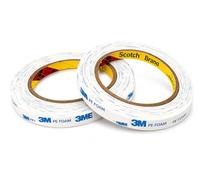 3M - Cinta adhesiva de doble cara 1600T extrafuerte de espuma de PE de 9 mm x 5 m, 2 rollos, cinta de montaje impermeable para interiores y exteriores | para fijación de objetos y cuadros (2, 9 mm x 5