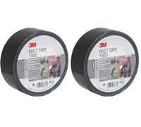 3M Cinta Americana Universal 1900, 50 mm x 50 m, color negro, 1 unidad (Paquete de 2)