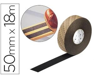 3m Cinta antideslizante con soporte de vinilo adhesivo + abrasivo 18 m x 50 mm