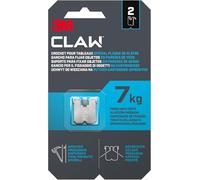 3M CLAW Gancho paredes yeso 7 kg 3PH7-2WMR, 2 ganchos (Paquete de 5)