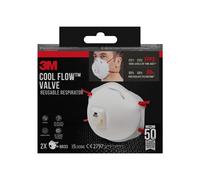 3m cool flow pack de 2 mascarillas para particulas ffp3 - reutilizable