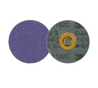 3M Cubitron 3 Roloc Disco de fibra 1182C, 36+, TR, Purple, 51 mm, 50/Carton