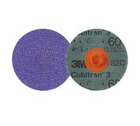 3M Cubitron 3 Roloc Disco de fibra 1182C, 60+, TR, Purple, 51 mm, 50/Carton