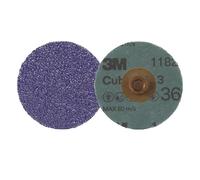 3M Cubitron 3 Roloc Disco de fibra 1182C, 80+, TR, Purple, 51 mm, 50/Carton