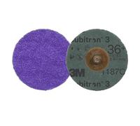 3M Cubitron 3 Roloc Disco de fibra 1187C, 36+, TR, Purple, 76 mm, 50/Carton