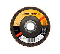3M Cubitron II Compartimiento de lija 967 a, 125 mm, 22,23mm, 80 +, cónico, 10 unidades/Cartón