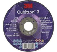 3M Disco de desbaste Cubitron3 125 x 7 mm para acero inoxidable, grano de precisión