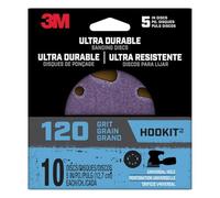 3M Disco de lija con gancho y lazo de cerámica ultra duradero de 12,7 cm, grano 120, 10 unidades
