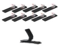 3M Dual Lock Cinta Adhesiva de Enclavamiento Resistente 1.27 cm x 5 cm | 10 Unidades, Color Negro con Cierre Resellable con Forma de Hongo y Cinta de Montaje para en Interiores