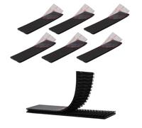 3M Dual Lock Cinta Adhesiva de Enclavamiento Resistente 2.54 cm x 10 cm | 6 Unidades, Color Negro con Cierre Resellable con Forma de Hongo y Cinta de Montaje para ez Pass en Interiores