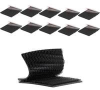 3M Dual Lock Cinta Adhesiva de Enclavamiento Resistente 5 cm x 5 cm | 10 Unidades, Color Negro con Cierre Resellable con Forma de Hongo y Cinta de Montaje para ez Pass en Interiores