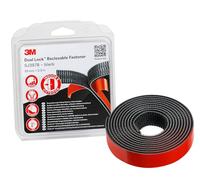 3M Sistema de cierre reposicionable Dual Lock SJ387B – 25 mm x 2,5 m, negro, 6,1 mm