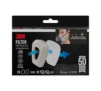 3M Filtro de partículas 5935, 2 pares de filtros 5935 + 1 par de retenedores de filtros 501/paquete
