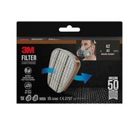 3M Cartucho de filtro 6055 A2 para vapores orgánicos – series 6000/6500 – Paquete de 2