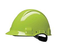 3M G3000CUV-GB - G3000 Casco HI-VIZ (verde, alta visibilidad), arnés estándar y banda sudor plástico