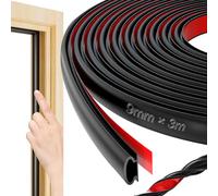 3M Goma Burlete Puerta Tira de Sellado Autoadhesivo Tipo D para Ventanas Marcos de Puertas Entrada Casa Corredera Madera Aluminio