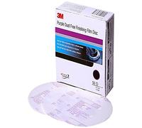 3M Hookit 30768 Disco de película de acabado sin polvo de grano P1200 de 6 pulgadas (paquete de 4)