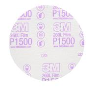 3M Hookit - Disco abrasivo de película de Acabado 00950, 6 Pulgadas, Grado 1500+, Paquete de 100, Lijado de Capa Transparente, Acabado de Pintura, eliminación de Defectos, Resistente al desgarro
