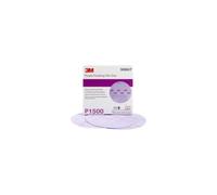 3M Hookit - Disco abrasivo de película de acabado morado 30667, 15 cm, grado 1500+, paquete de 50, lijado de capa transparente, acabado de pintura, eliminación de defectos, larga duración