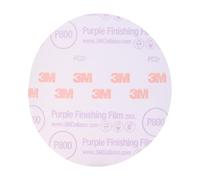 3M Hookit Disco abrasivo de película de acabado púrpura 30670, 6 pulgadas, grado 800+, paquete de 50, lijado de capa transparente, acabado de pintura, eliminación de defectos, larga duración