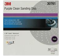3M Hookit Purple Clean - Disco abrasivo de Lijado 30761, 6 Pulgadas, Grado 600+, Paquete de 50 Discos, prácticamente Libre de Polvo, Alto Rendimiento, Larga duración, patrón de múltiples Agujeros,