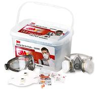 3M Kit de seguridad para profesionales 1000MCWE, protección respiratoria, ocular y auditiva, 1 kit/paquete