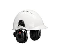 3M Peltor MT13H220P3E ProTac III Slim Protección auditiva de auricular, versión de casco, color negro