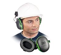 3M PELTOR Orejeras, Verde, Montadas en casco, 26 dB, X1P3, 1 Orejera/Caja