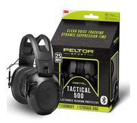 3M Peltor Sport Tactical 500 - Protector auditivo electrónico inteligente con tecnología inalámbrica Bluetooth, NRR 26 dB, auriculares Bluetooth ideales para el rango, tiro y caza, color negro