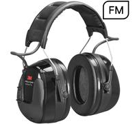 3M Protectores auditivos WorkTunes Pro FM HRXS220A, Radio FM 32 dB, Negro - Pack de 2