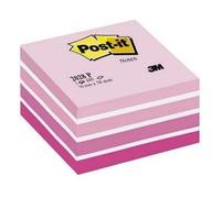 3M Post-it 2028-P Cube Note, tonos de rosa, 450 hojas, 76 x 76 mm