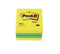 3m post-it 2051l nota autoadhesiva plaza azul, verde, turquesa, amaril