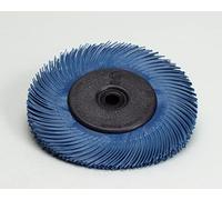 3M Scotch-Brite - Cepillo de cerdas radiales, óxido de aluminio, 6000 rpm, diámetro 7-79/128 x 1 ancho, grano 400, azul (paquete de 1)