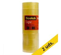3M Scotch Cinta adhesiva estándar de 19 mm x 33 m | Pack 16 rollos
