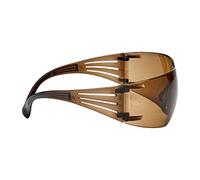 3M SecureFit 400 Gafas de seguridad, marco Negro/Marrón, anti-empañamiento Scotchgard, ocular marrón, SF405SGAF-BLA EU