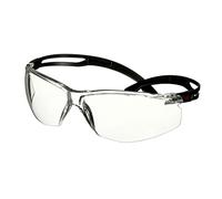 3M SecureFit 500 Gafas de seguridad, montura negra, antirrayaduras+ (K), lente incolora, SF501ASP-BLK-EU