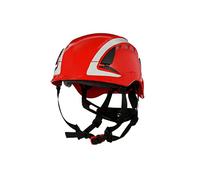 3M SecureFit Casco de protección, X5005V-CE, Rojo, con ventilación, Reflectante, CE