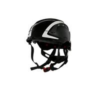 3M SecureFit Casco de protección, X5012V-CE, Negro, con ventilación, Reflectante, CE