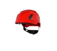 3M SecureFit Casco de protección, X5505NVE-CE, sin ventilación, rojo, CE