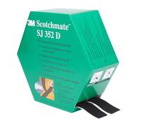 3M Sistema de Cierre Reposicionable SJ352D, Negro, 2 x 25 mm x 5 m