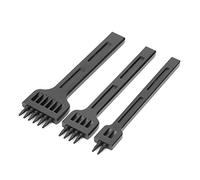 3pcs 2/4/6 PRONG CISEL Hool Hool Punch Juego para Cuero de Costura a Mano de Bricolaje, Fácil de Usar, Duradero, Diseñado Profesionalmente con Agujeros Ordenados en Cuero para una Bodega Cómoda y