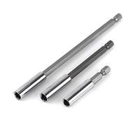 3pcs portapuntas de taladro eléctrico 1/4 pulgadas, 60/100/150 mm, Herramientas magnéticas de prolongación, destornillador con punta hexagonal, para puntas de destornillador