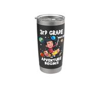 3rd Grade Where The Adventure Begins Back To School For Boys Vaso térmico de acero inoxidable de doble pared