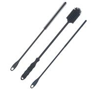 3uds Cepillo Limpiador de Pajitas y Cepillo de Silicona para Botellas, Reutilizable Cepillo Pajitas Silicona Cepillo para Vasos de Agua para Stanley Vaso y Pajitas de Vidrio Metal (Gris)